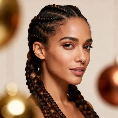Diverse Professional Headshots with Stylish Braids