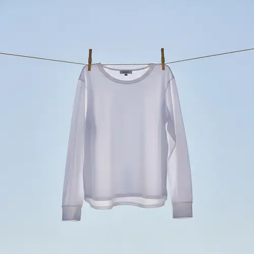 White Long Sleeve Shirt | Close-Up View