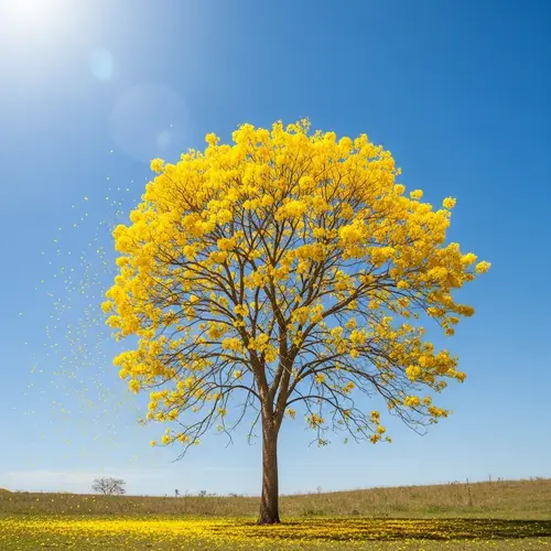 Beautiful Landscape with Araguaney Tree
