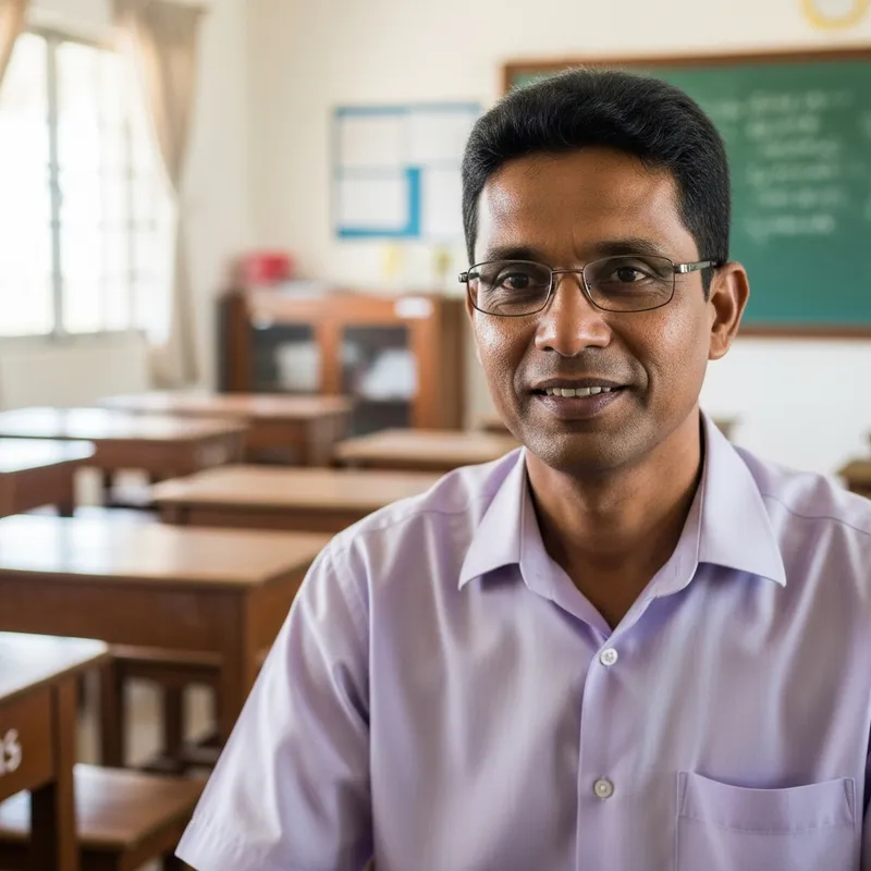 Male Teacher in a Gentle Setting