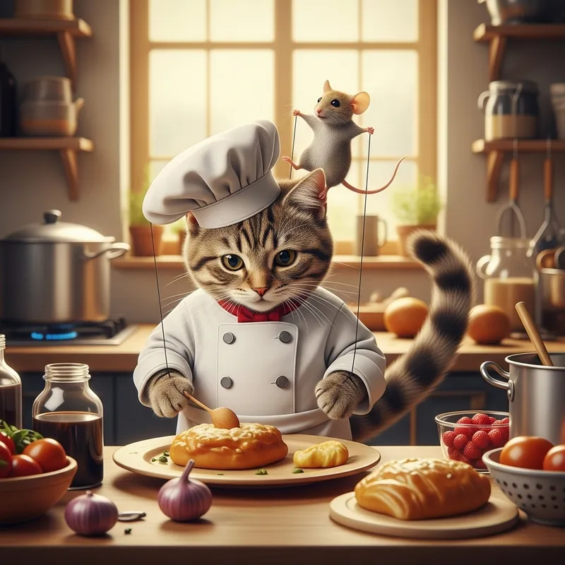 Cat Chef in Ratatouille: A Whiskerly Tail of Culinary Delight