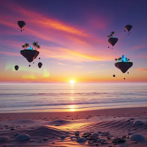 Enchanting Beach Sunset View | Surreal Atmosphere