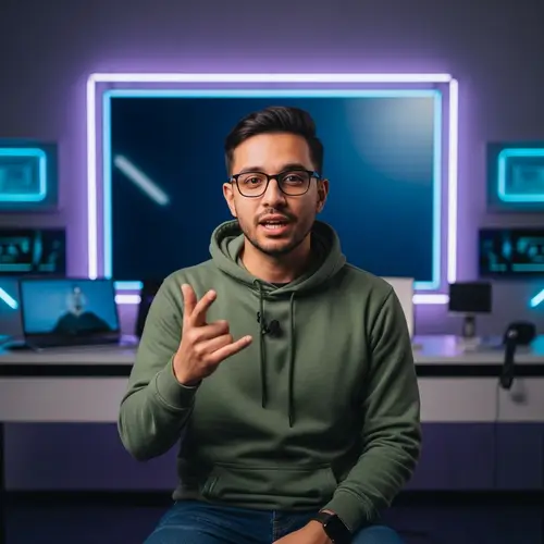 Dynamic and Engaging Digital Content Creator in Modern Setting