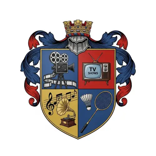 Colorful Coat of Arms: Movie, TV, Music & Badminton Imagery