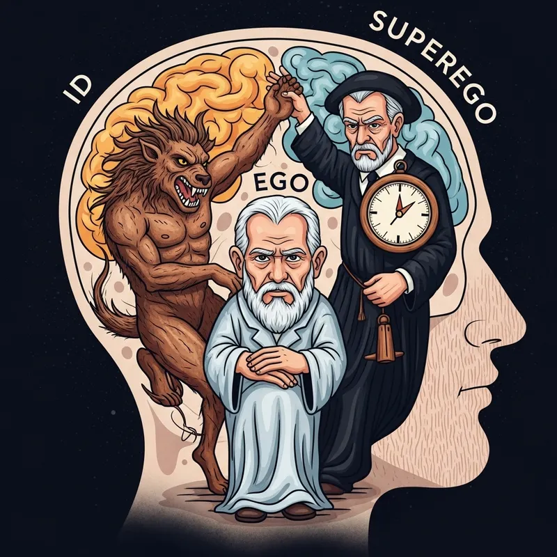 Freud's Model of the Psyche: ID, Ego, Superego Balancing Act