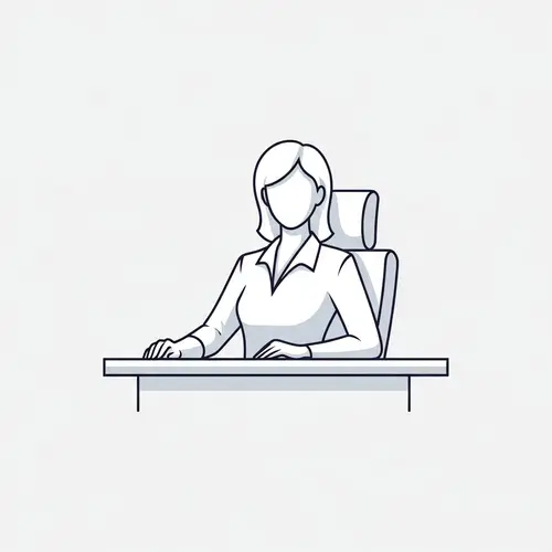 Minimalistic Design White Woman Sitting Vector Art Style