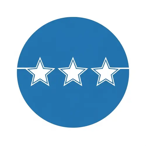 American Flag Stars Logo Design | Blue Circle Theme