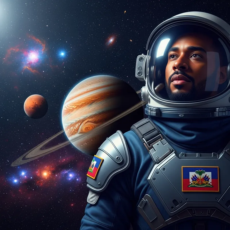 Astronaut Exploring Planets in Space Astronaut Exploring Planets in Space