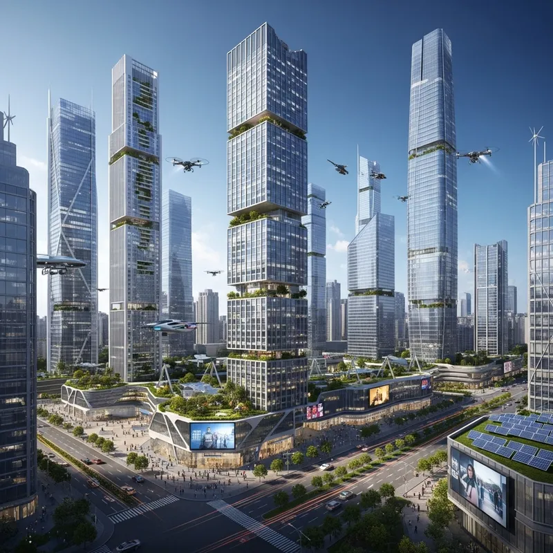 Futuristic City Skyline | Advanced Architecture & Green Spaces