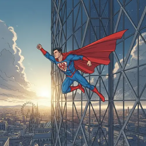 Superman Flying in Wien