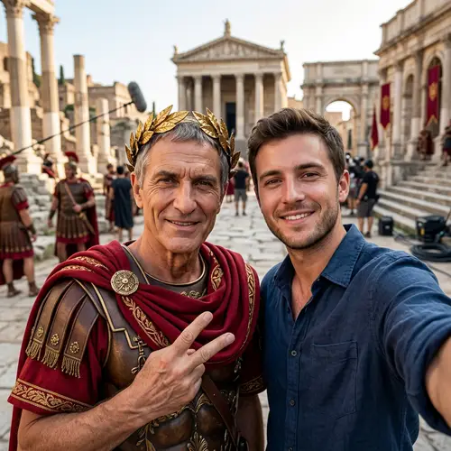 Epic Selfie with Julius Caesar in the Roman Forum