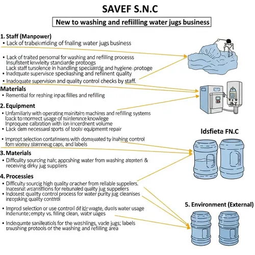 Ishikawa Diagram Example for SAVEF S.N.C | New Water Jug Business
