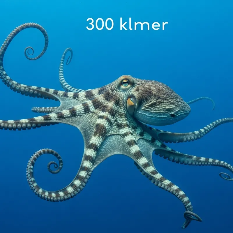 Colossal Octopus: Massive 300 Kilometers Giant in Deep Blue Sea