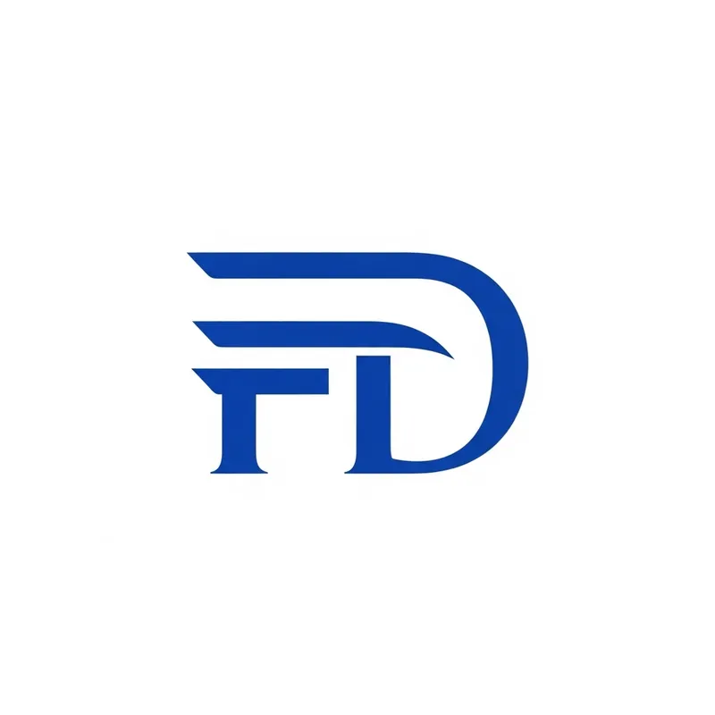 Elegant FD Letter Logo Design in Royal Blue Elegant FD Letter Logo Design in Royal Blue