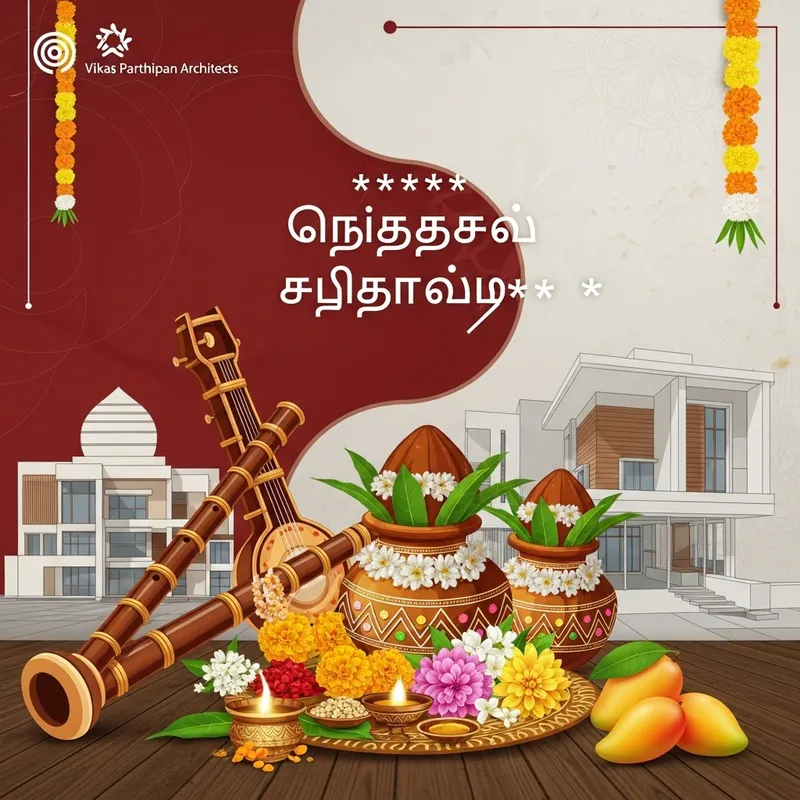 Contemporary Tamil New Year's Greeting Card | Arch. Vikas Parthipan Contemporary Tamil New Year's Greeting Card | Arch. Vikas Parthipan