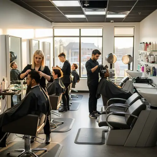 Multicultural Salon with Professional Hair Stylists