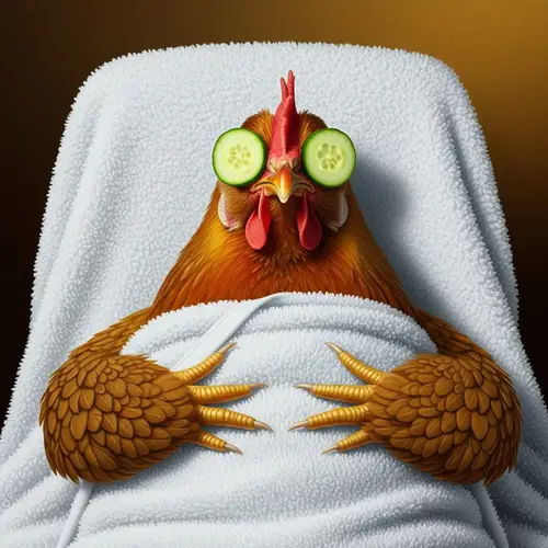 Surrealist Chicken at Contemporary Health Resort | Artistic Image