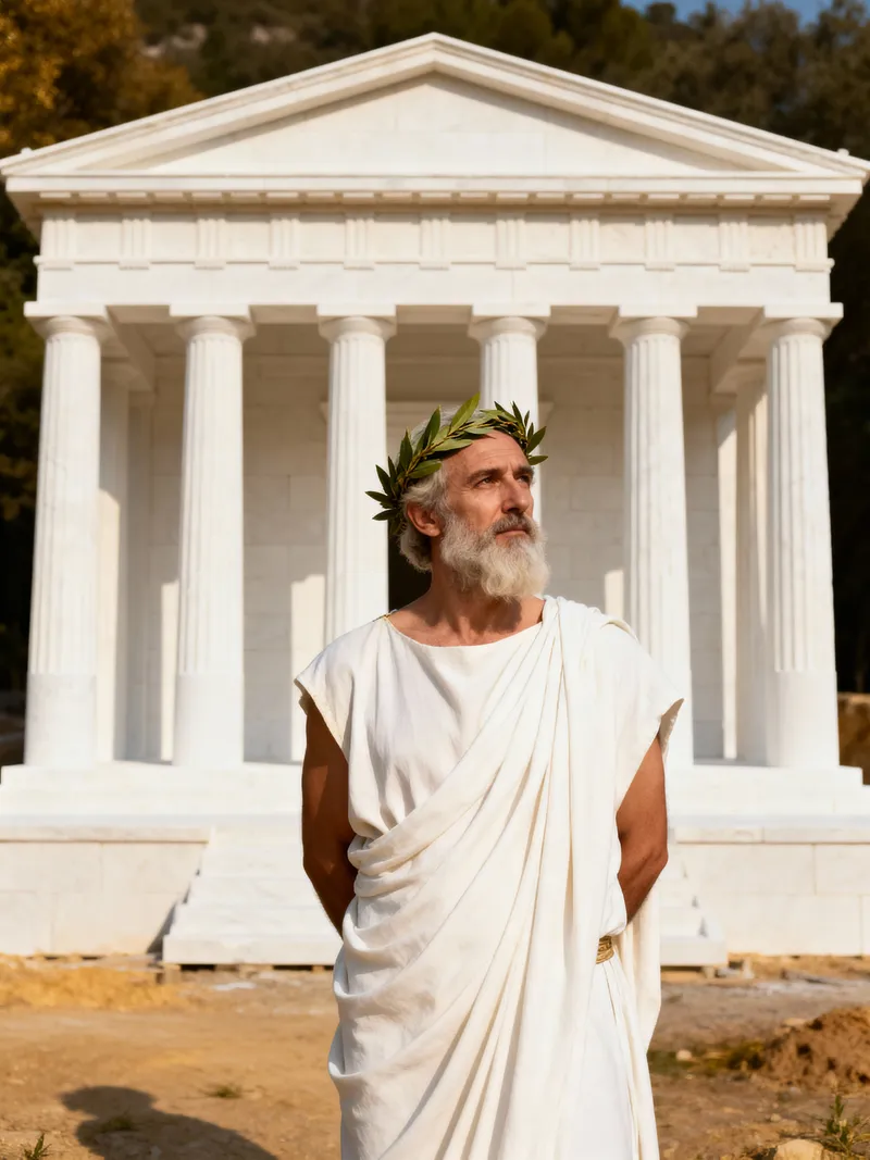 Ancient Greek Philosopher in 500 B.C. - Historic Photo