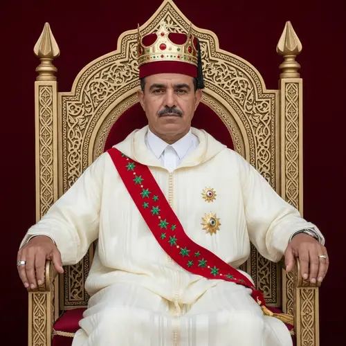 Majestic Fes Man in Traditional Moroccan Attire