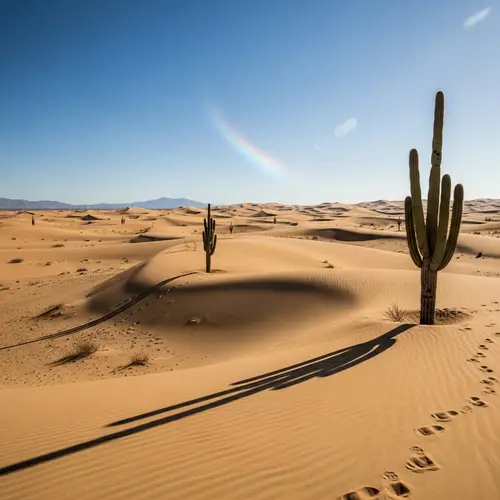 Mesmerizing Desert Landscape | Vast Dunes & Blue Skies