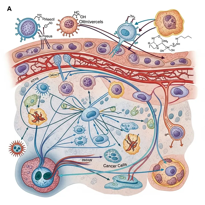 Tumor Microenvironment Cellular Interactions Abstract