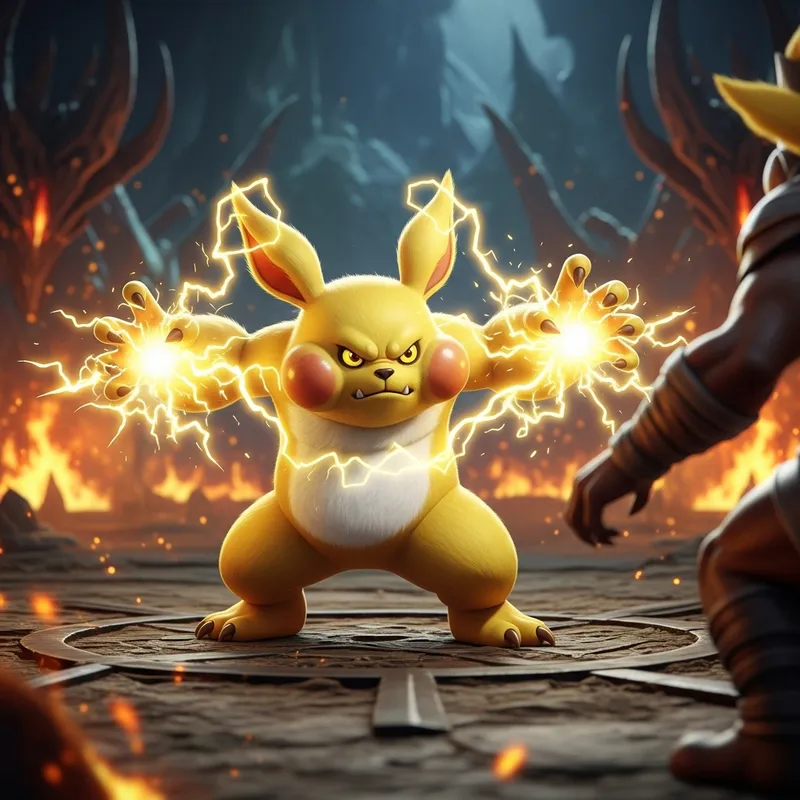 Pikachu Mortal Kombat Style