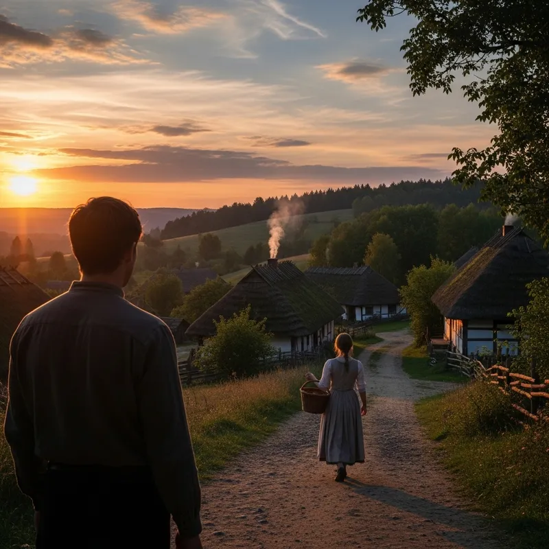 Man Watching Woman Heading Home