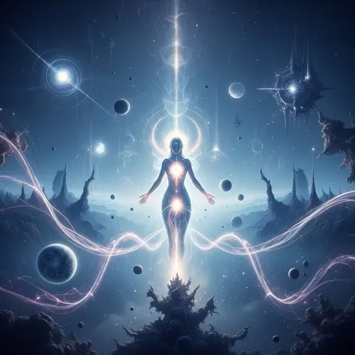 Ethereal Spiritual Realm: Radiant Goddess Inspiring Serenity