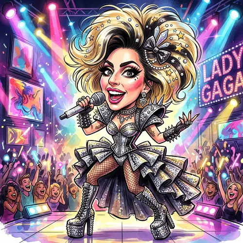 Lady Gaga Caricature Art Collection