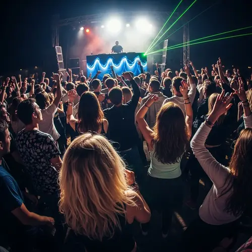 Energizing Bass Music Festival | Engaging Crowd, Colorful Lights