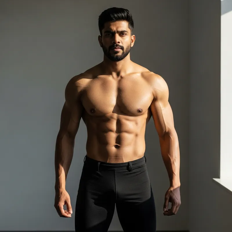Confident Muscular South Asian Man | Charismatic Aura