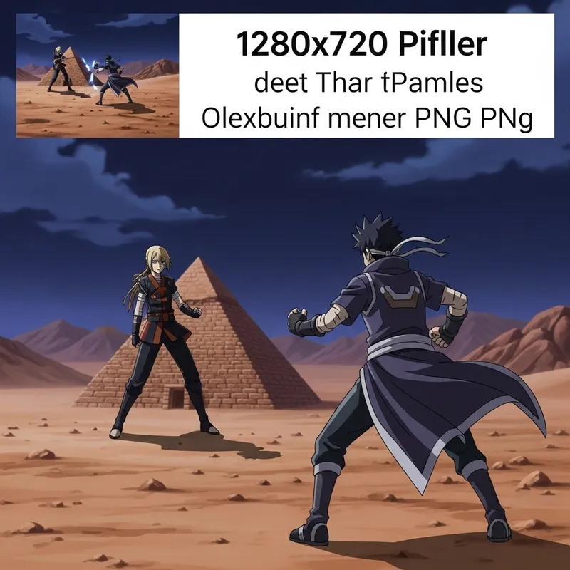 Anime-Style Desert Duel Art Masterpiece Anime-Style Desert Duel Art Masterpiece