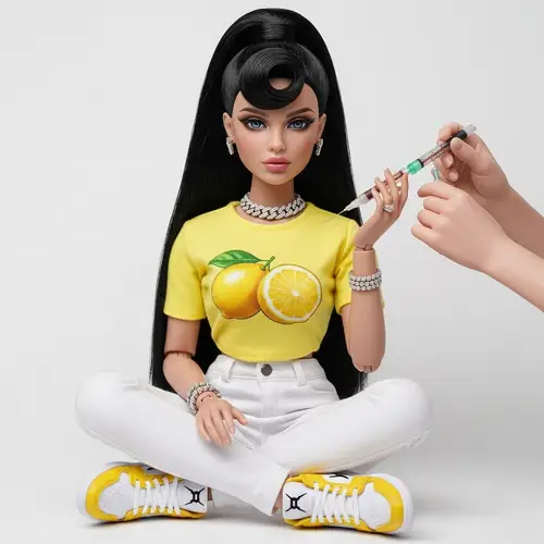 Ultra Realistic Caucasian Woman Bratz Doll with Flawless Makeup