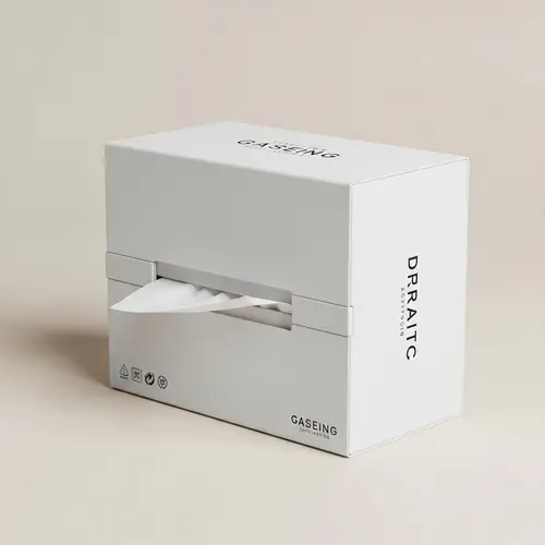 Modern Minimalist Facial Tissue Paper Box - Branding Packaging
