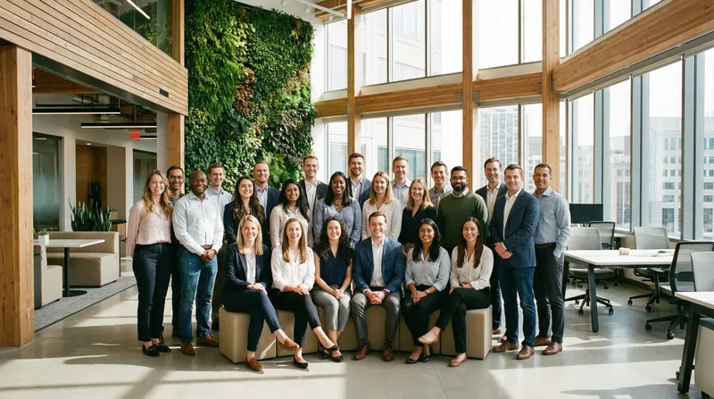 Diverse Corporate Team Photo in Modern Office