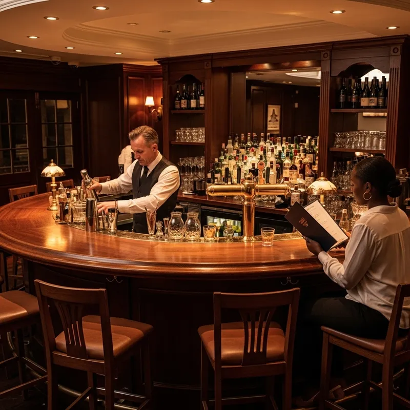 Experience Our Cozy Round Bar Ambiance