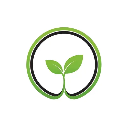 Modern Circular Logo Design with Fresh Sprout | Earth & New Beginnings