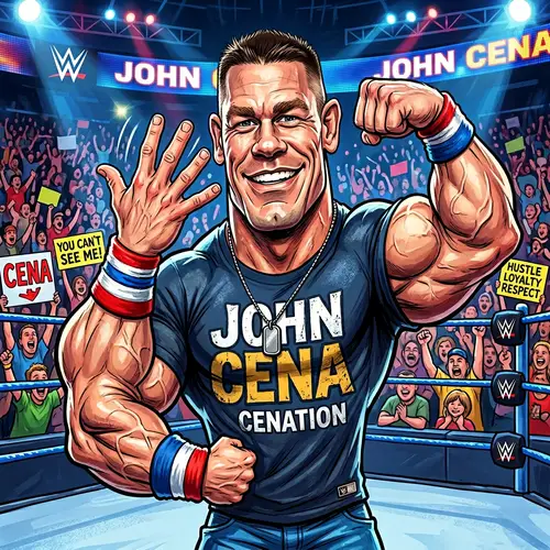 John Cena Caricature Art