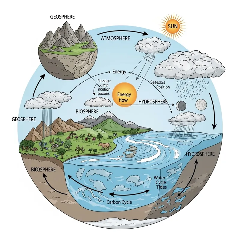 Understanding Earth's Spheres: Matter, Energy, & Celestial Movements
