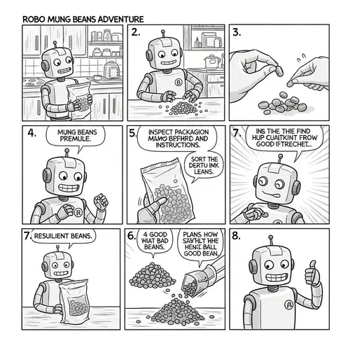 Robo's Mung Bean Adventure: A Robot's Kitchen Lesson