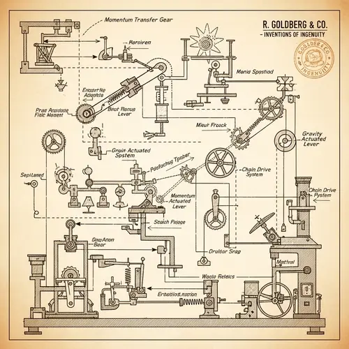 Explore a Mechanical Circuit of a Rube Goldberg Machine