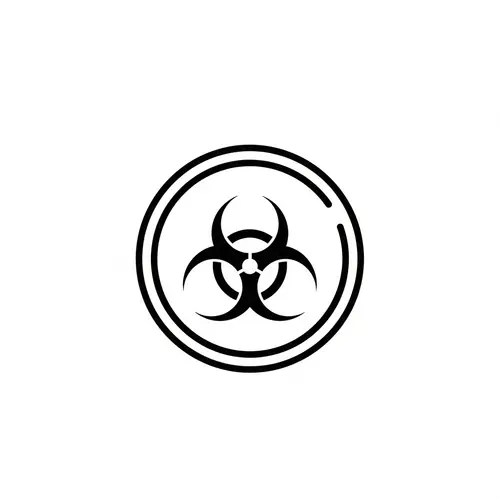 Minimalist Gamer Biohazard Logo Design