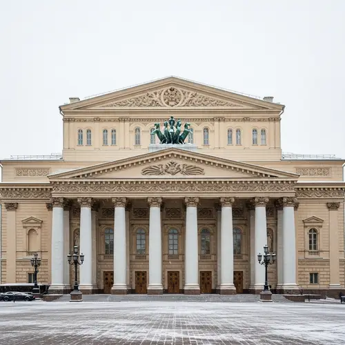 Neoclassical Bolshoi Theatre in Moscow