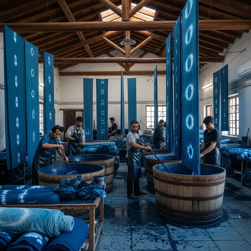 Authentic Blue Dye Workshop: Master Artisans Crafting Indigo Fabrics Authentic Blue Dye Workshop: Master Artisans Crafting Indigo Fabrics