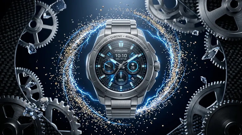 Vanguard Chrono: Luxury Titanium Smartwatch Advertisement Vanguard Chrono: Luxury Titanium Smartwatch Advertisement