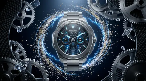 Vanguard Chrono: Luxury Titanium Smartwatch Advertisement