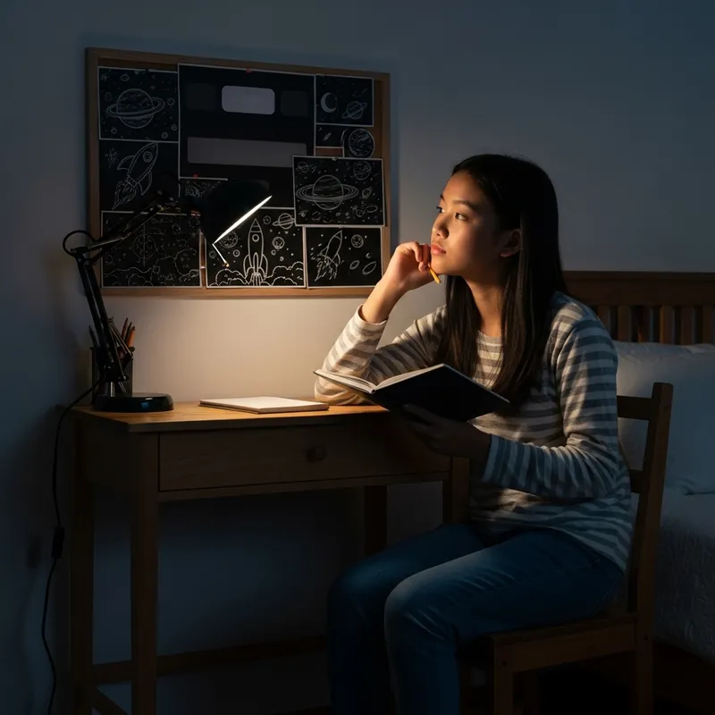 Determined Girl Striving to Achieve Her Dreams