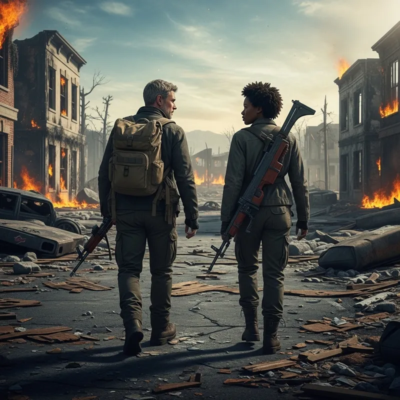 Surviving together post-apocalyptic journey