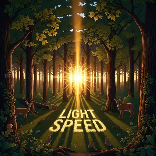 Enchanting Forest Scene In Golden Light | Light Speed Pattern