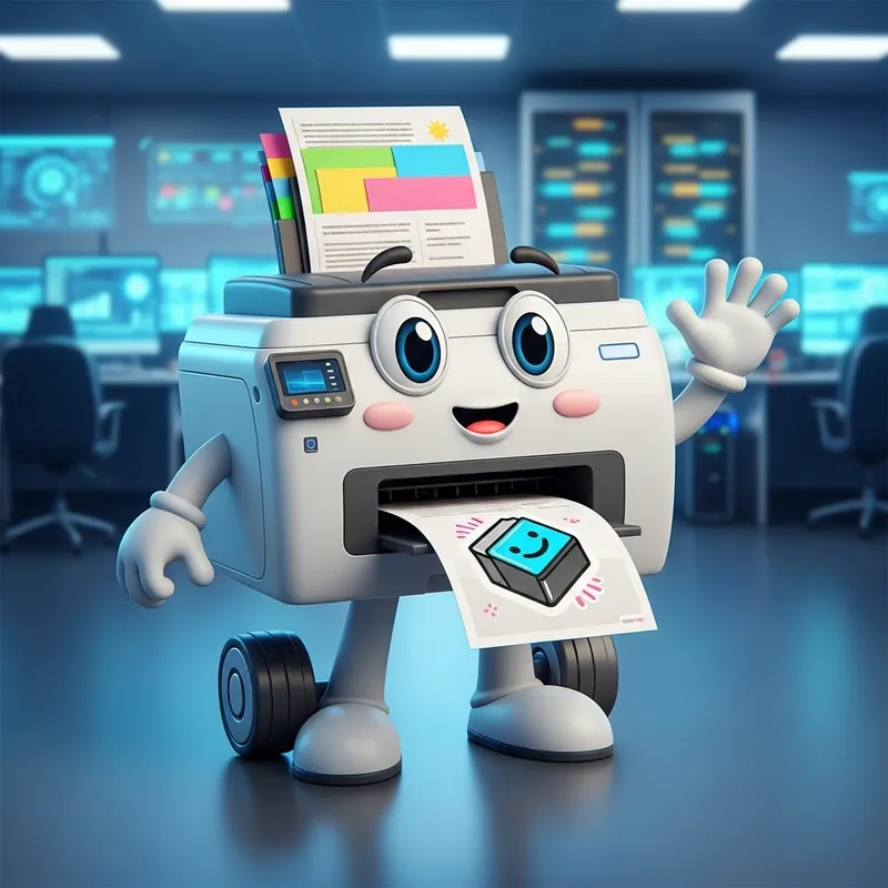Creative Printer Mascot for Your Brand